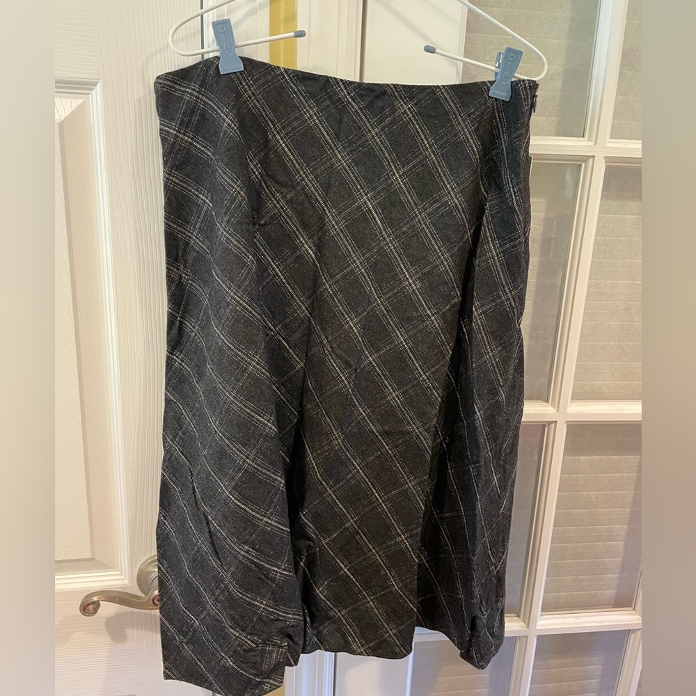 Kate Hill plaid wool skirt